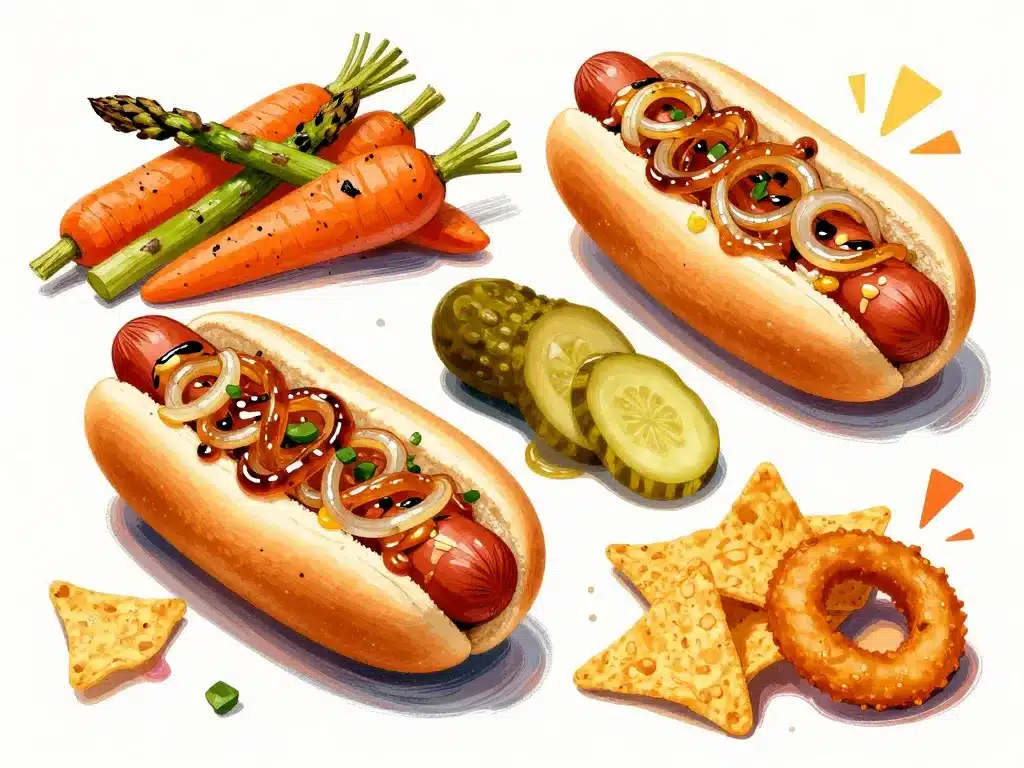 accompagnement hot dog original légumes pickles