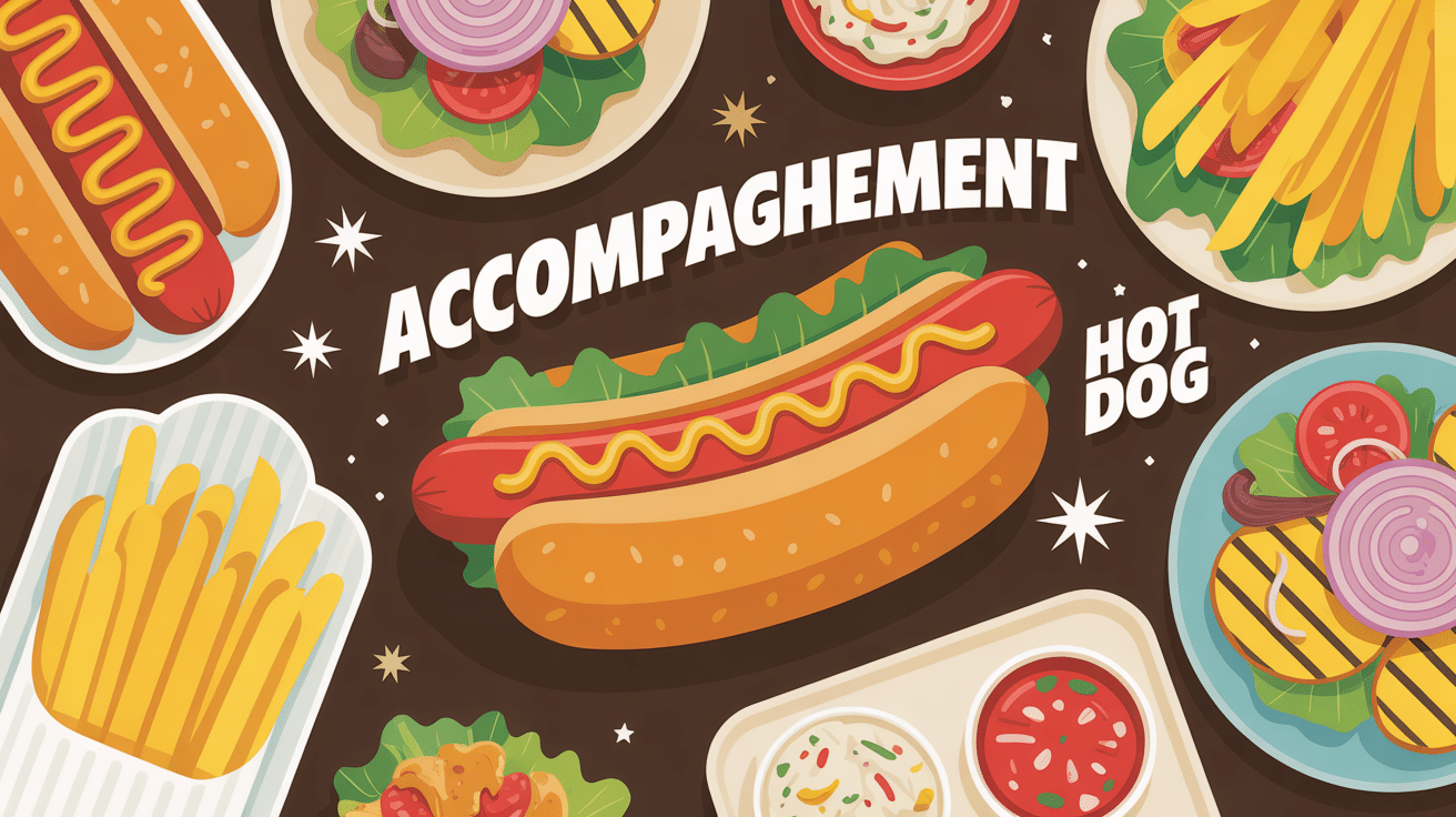 accompagnement hot dog sur table conviviale