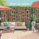 brise vue palette bois sur terrasse design