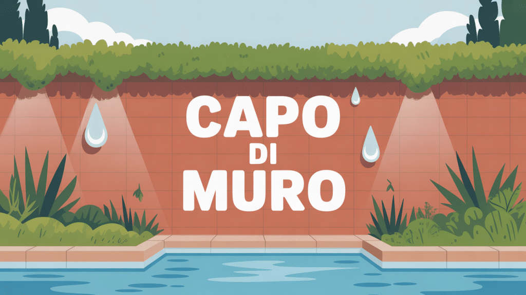 Illustration capo di muro protège le sommet du mur contre l’eau