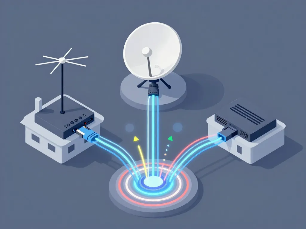 Diagramme usage câble coaxial maison