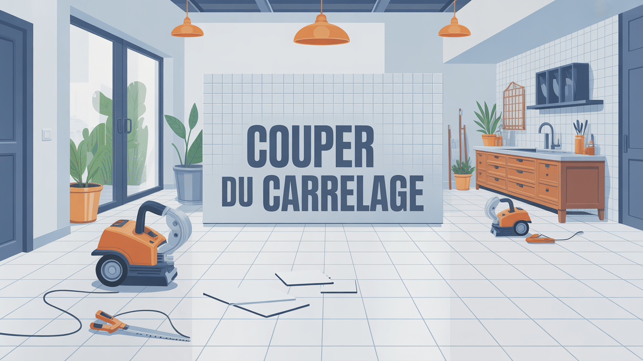 Comment couper du carrelage illustration vectorielle moderne