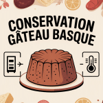 Illustration conservation gâteau basque frigo température congélation