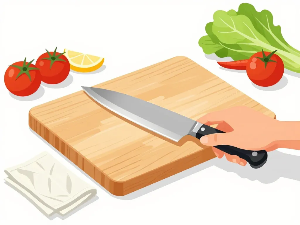 Matériel de cuisine sécurisé pour couper en tronçon