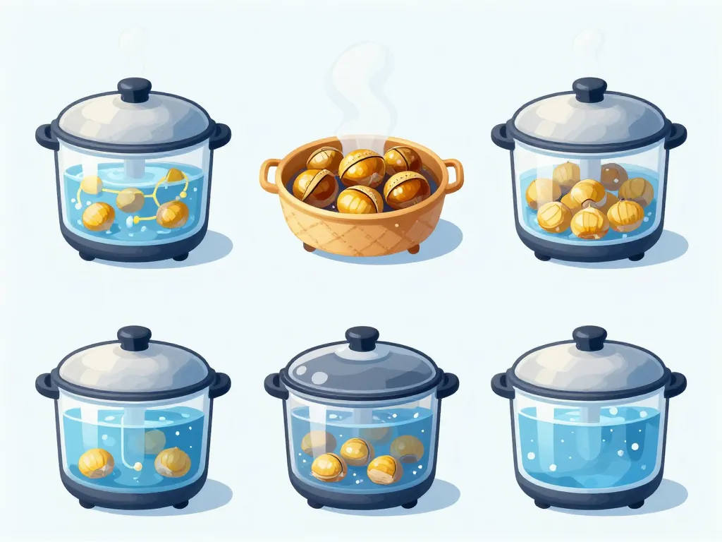 Cuisson chataigne cocotte minute vapeur pression schéma