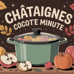 Cuisson chataigne cocotte minute cocotte automne illustration