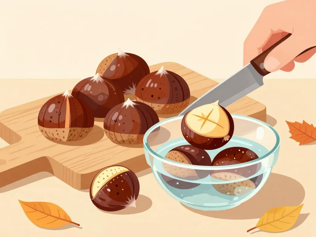 Cuisson chataigne cocotte minute sélection incision trempage