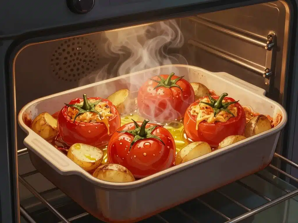 gemista cuisson four légumes fondants