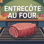 entrecote au four sur grille ambiance chaleureuse