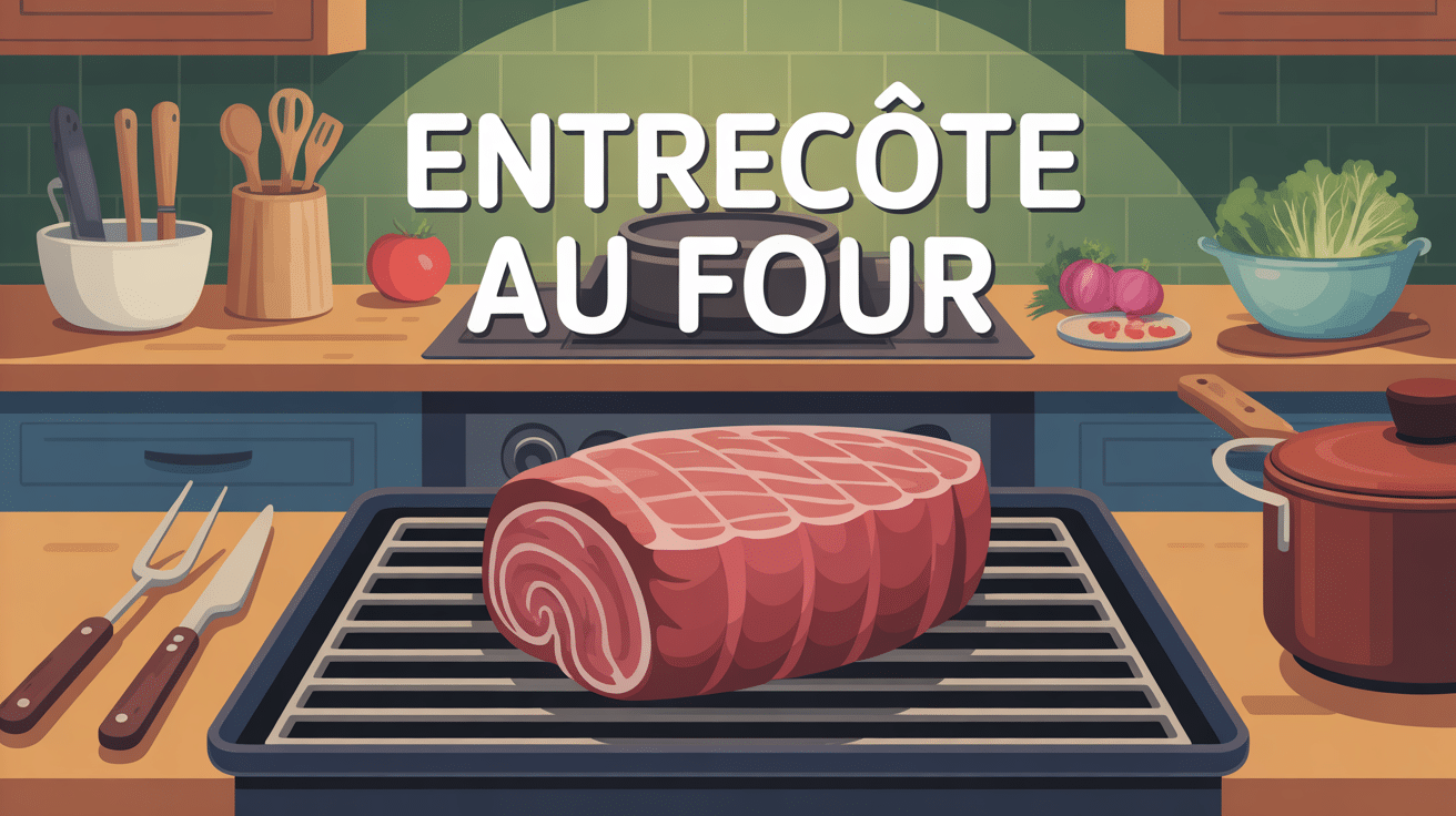 entrecote au four sur grille ambiance chaleureuse