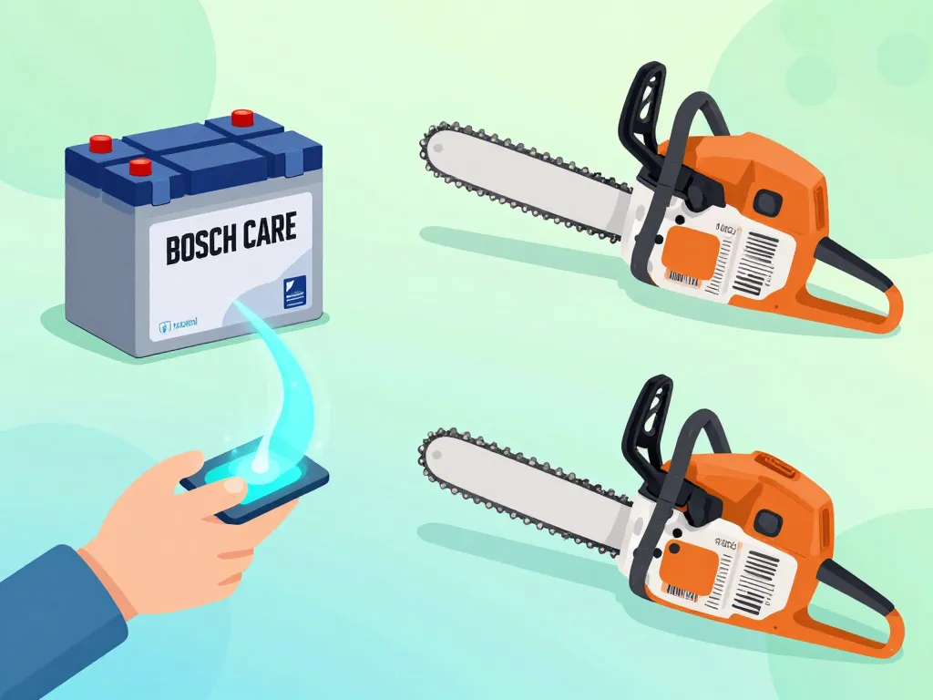 entretien et vérification batterie tronconneuse batterie bosch