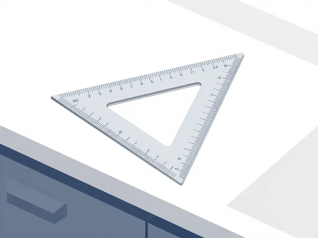 equerre pour plan de travail angle 90 degrés diagramme