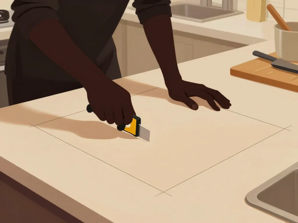 equerre pour plan de travail traçage découpe cuisine