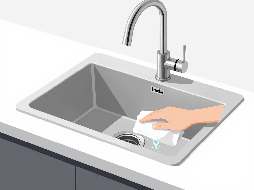 Evier sous plan Franke intégré plan cuisine moderne