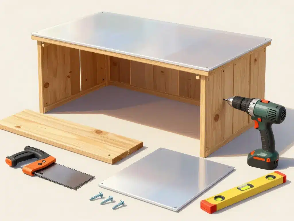 fabriquer abri robot tondeuse Worx visuel matériaux outils