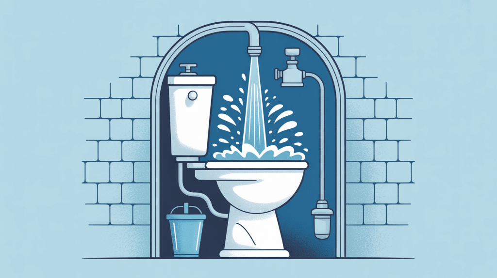 Illustration fuite wc entre reservoir et cuvette