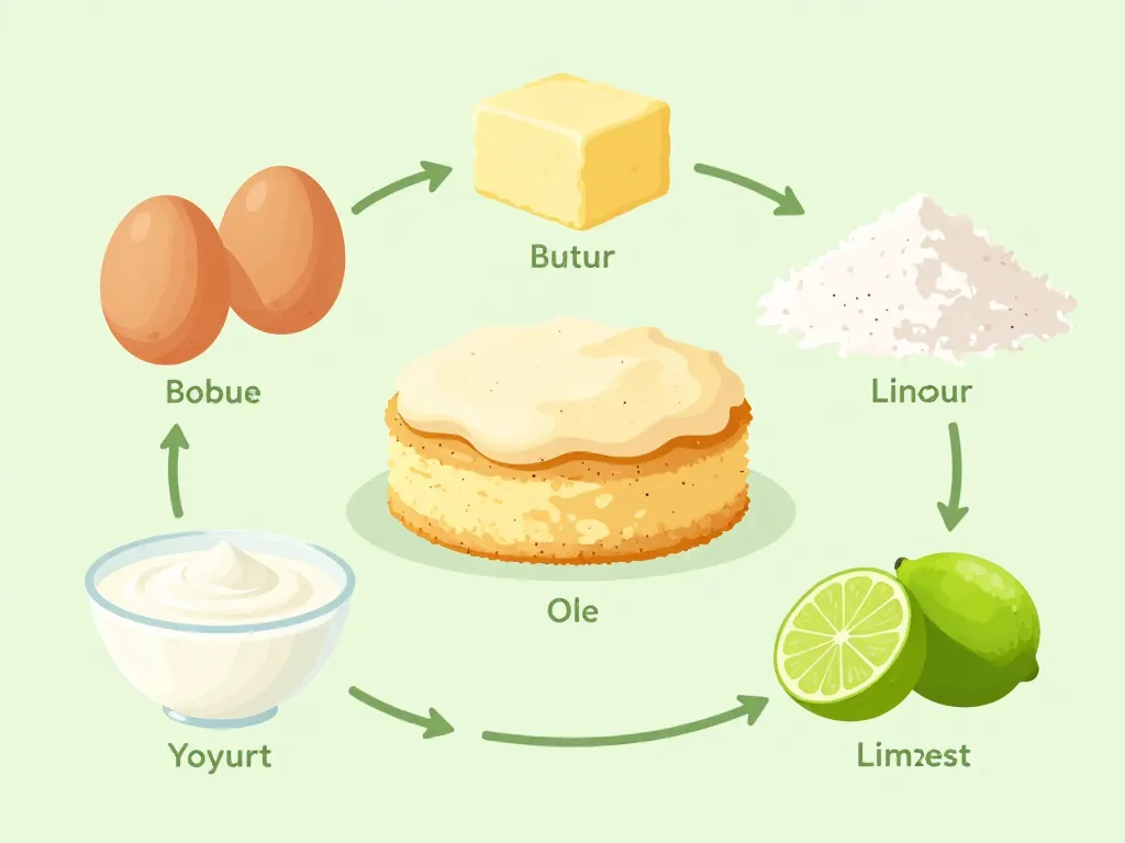 schema ingrédients gateau citron vert parfait