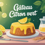 gateau citron vert moelleux et ingrédients naturels