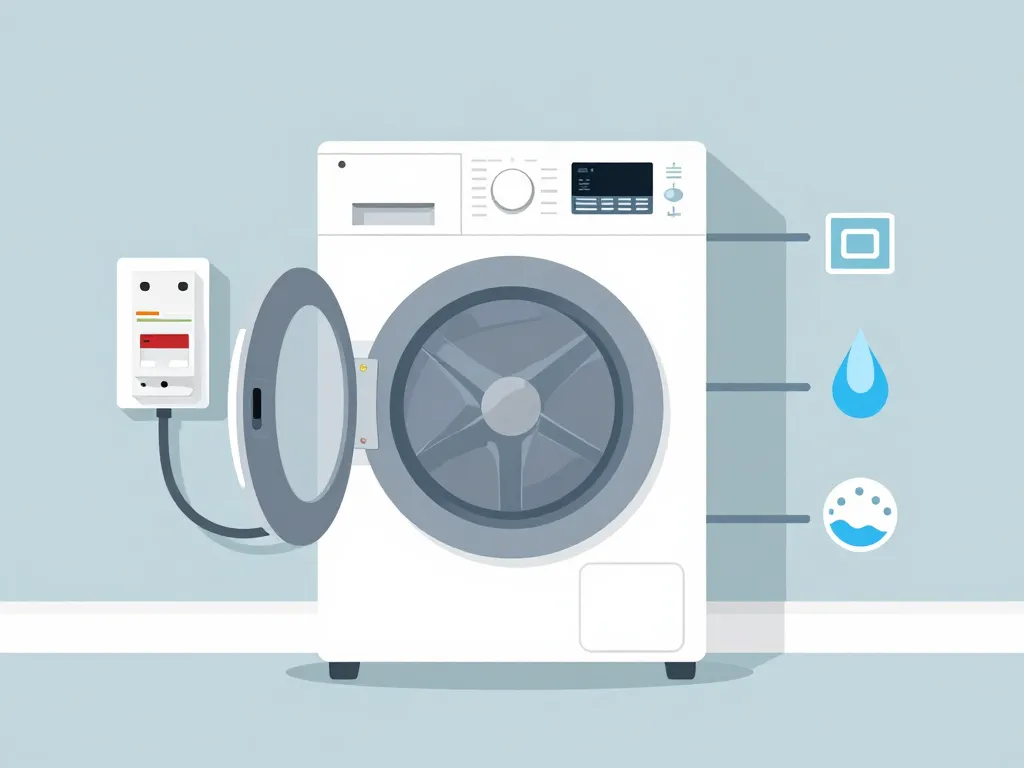 Raccordement électrique installation seche linge sécurisé