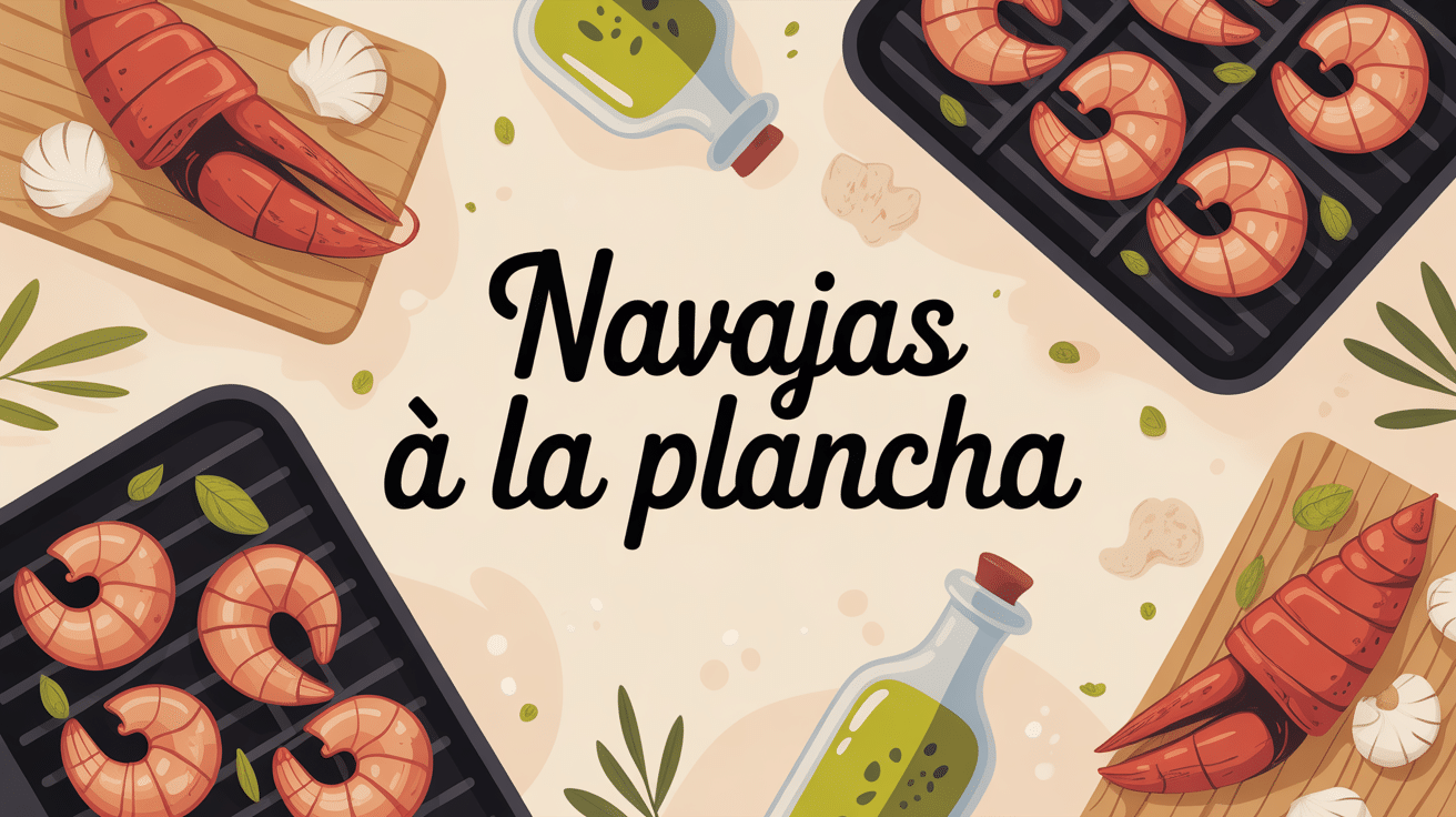 navajas a la plancha sur plancha tapas espagnoles