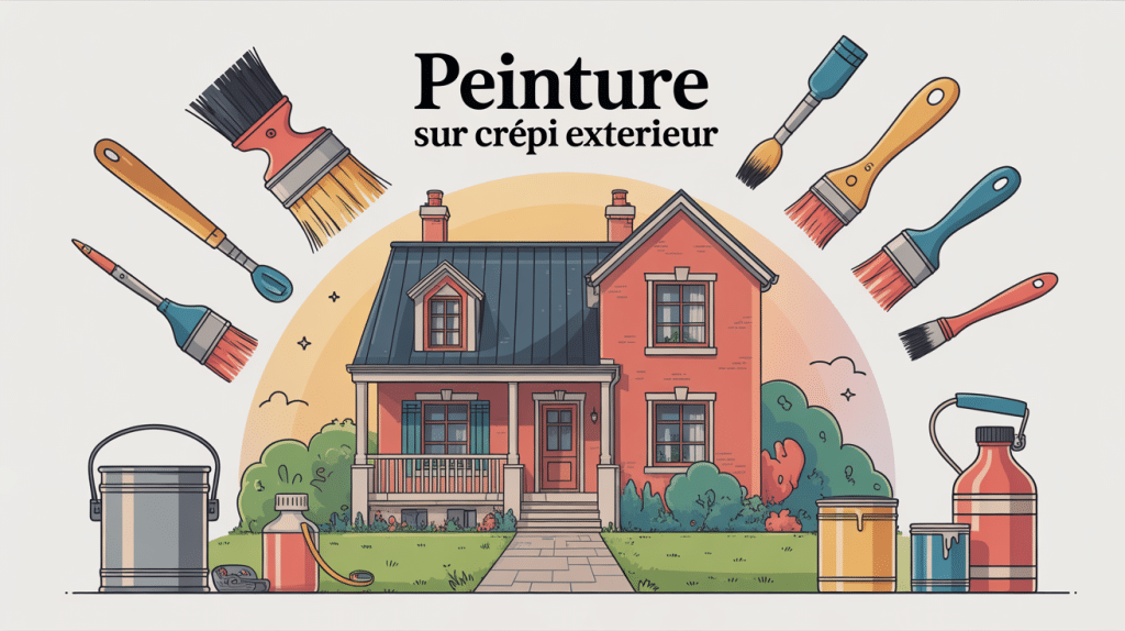 Peindre sur du crepi exterieur maison outils peinture