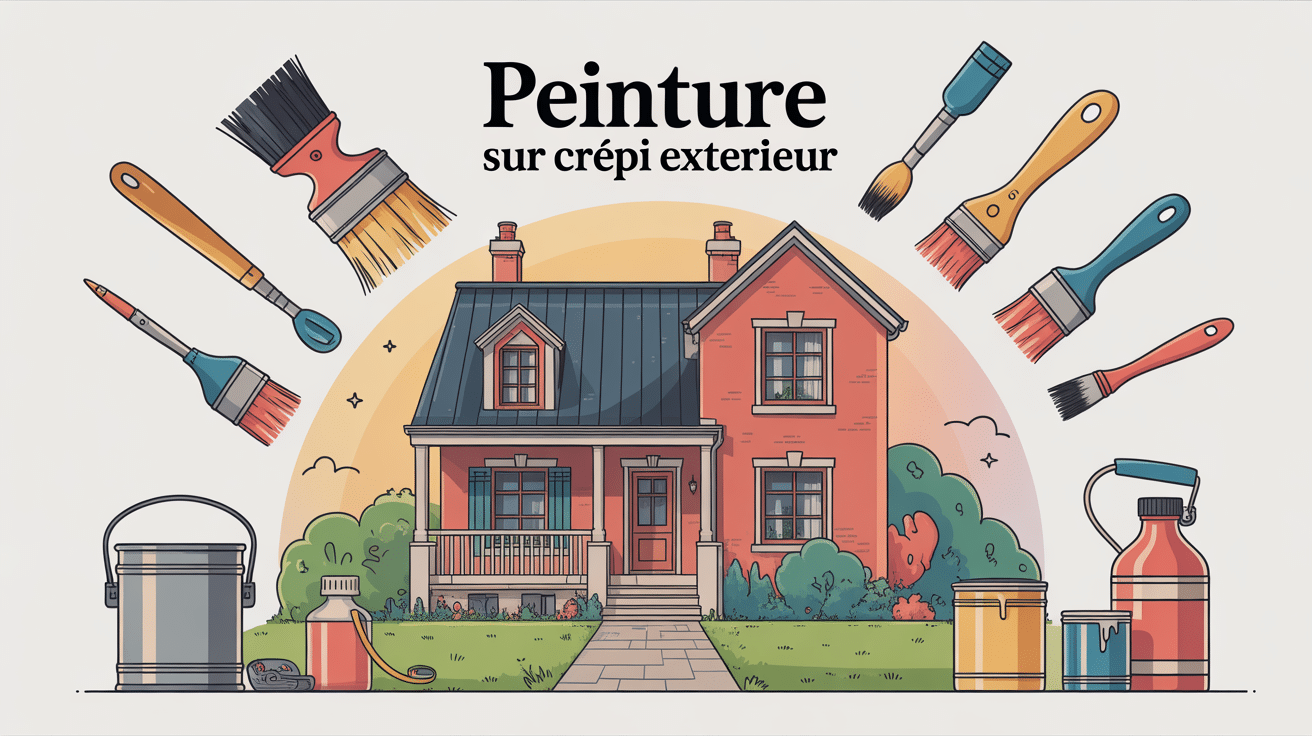 Peindre sur du crepi exterieur maison outils peinture