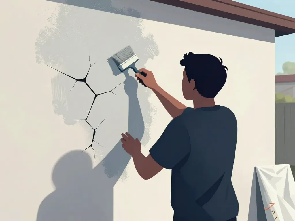 Peindre sur du crepi exterieur nettoyage et reparations