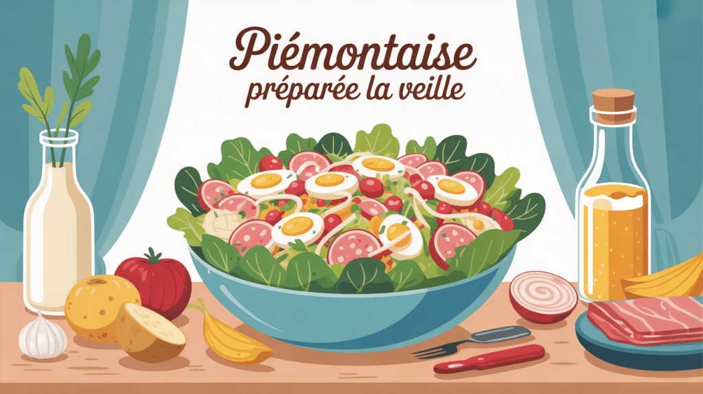 peut on préparer une piémontaise la veille illustration salade table