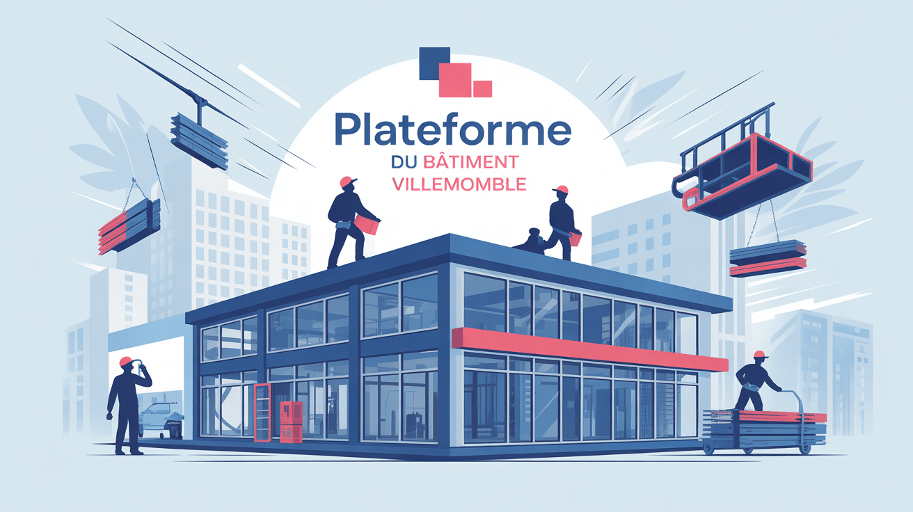 Illustration plateforme du batiment villemomble moderne