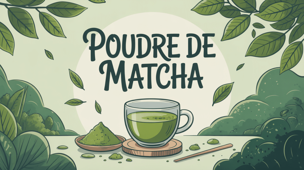 poudre matcha tasse ambiance zen japonaise