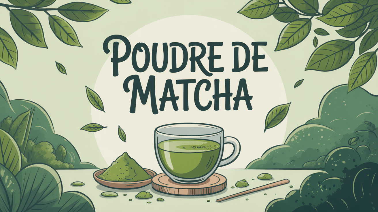 poudre matcha tasse ambiance zen japonaise