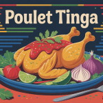 Poulet tinga traditionnel sur assiette mexicaine