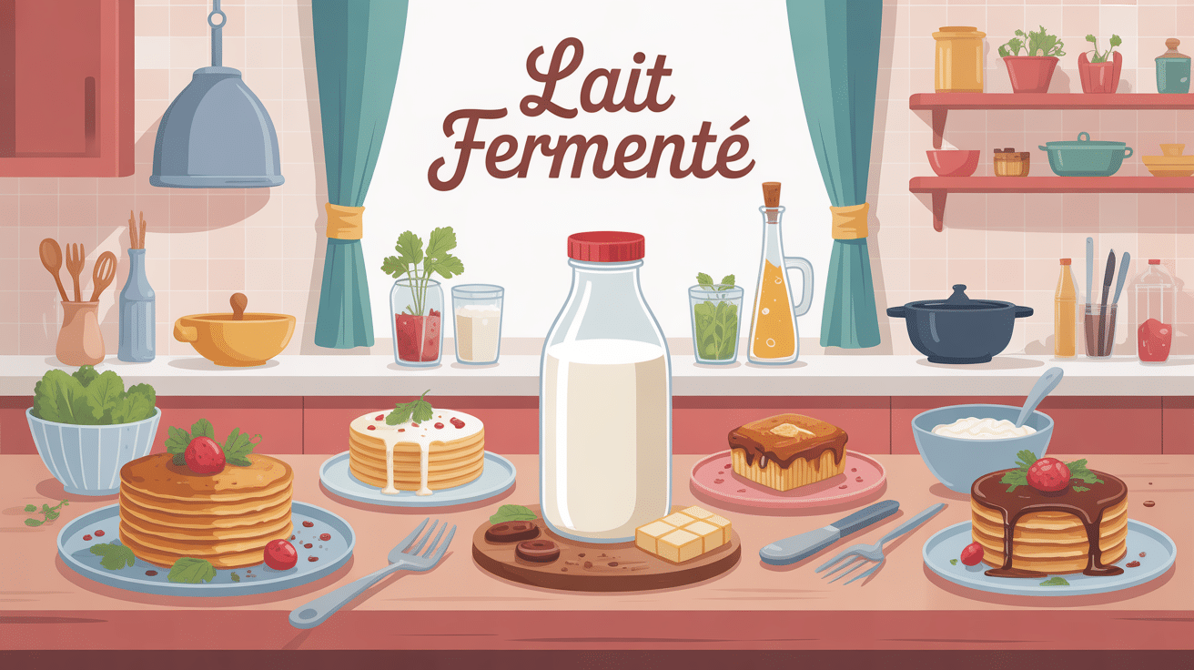 Recette lait fermenté illustration cuisine familiale