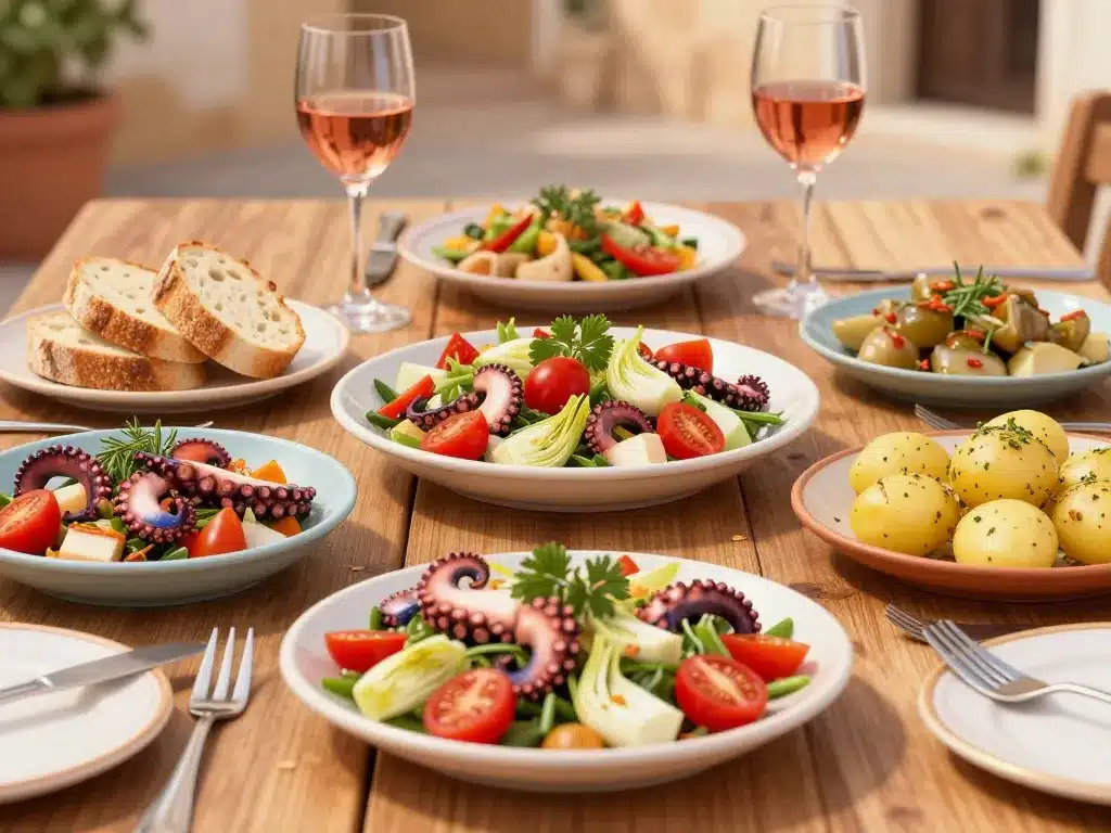 Variantes et accompagnements salade de poulpe à la sicilienne