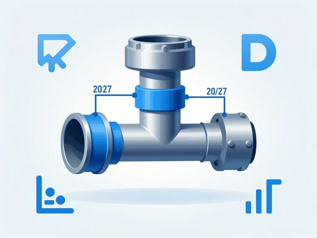 Schéma concept diamètre et code 20/27 en pouce