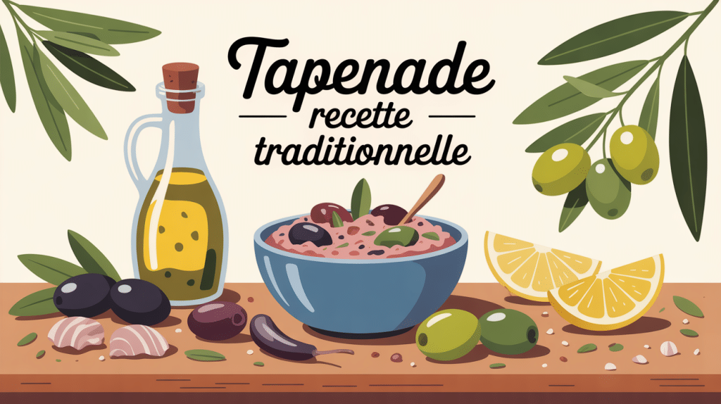 Bol de tapenade recette traditionnelle entouré d'olives, câpres, anchois