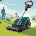 tronconneuse batterie bosch sans fil en utilisation dans un jardin