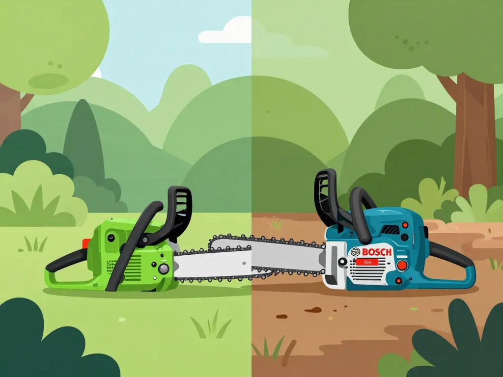 tronconneuse batterie bosch verte et bleue comparaison usages