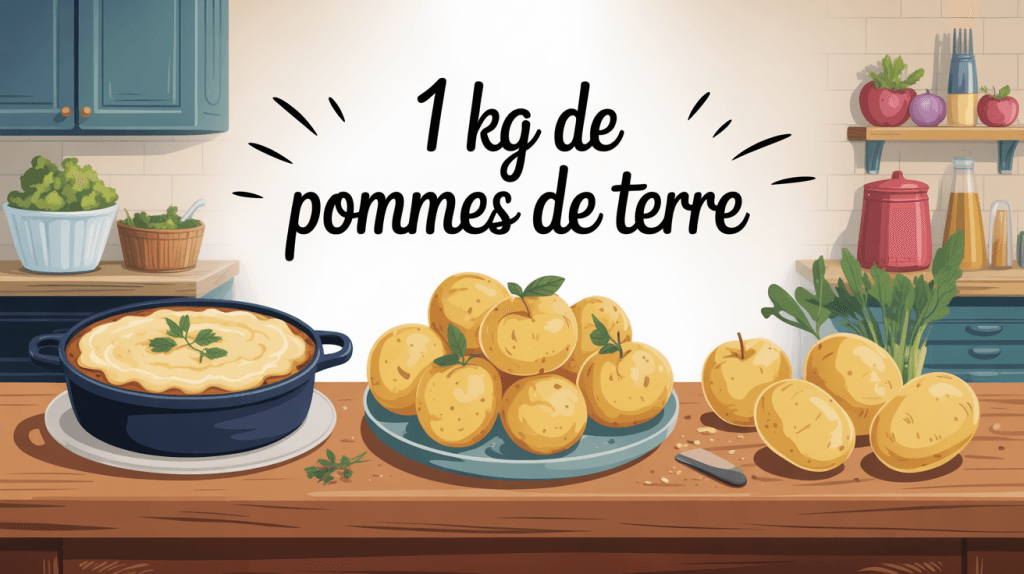 1 kg de pommes de terre illustration recettes familiales