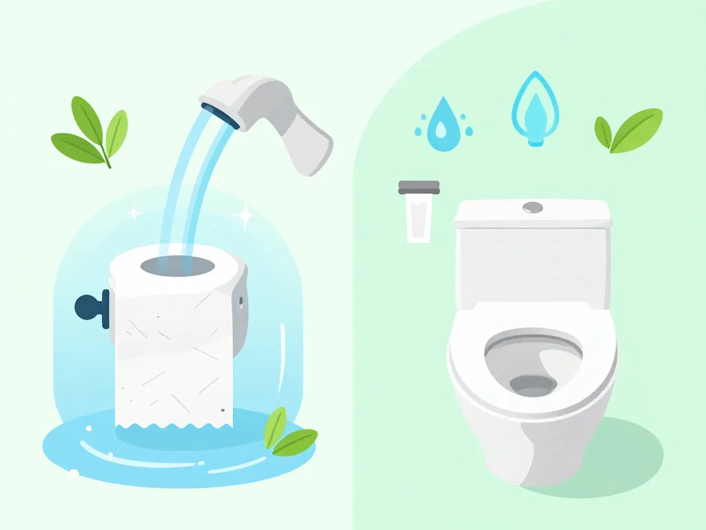 Comparaison hygiène bidet toilet bidet et papier toilette