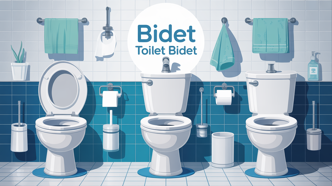 Illustration bidet toilet bidet dans une salle de bains contemporaine