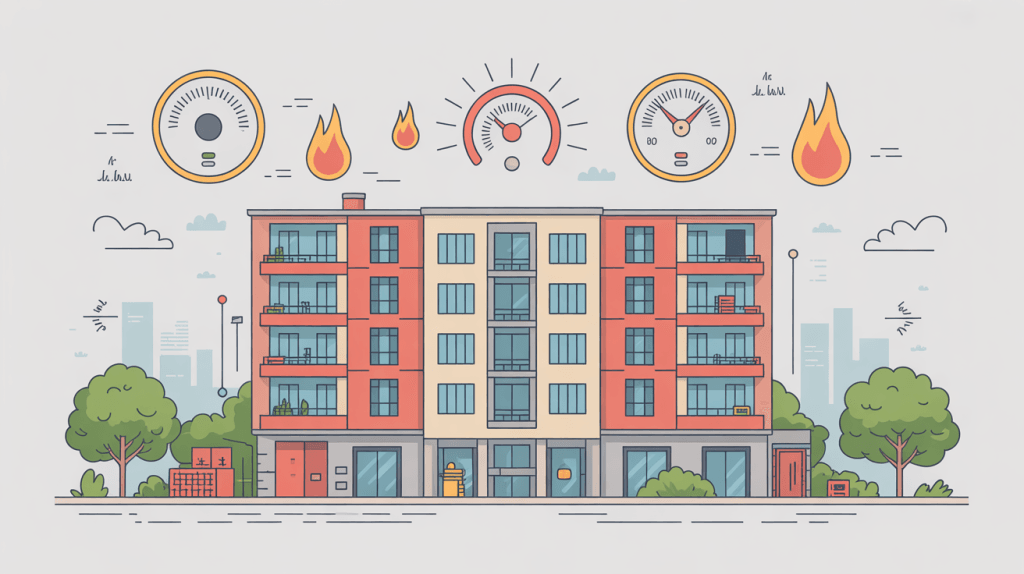 illustration compteur d energie thermique immeuble collectif