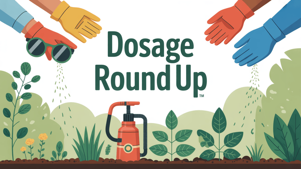 dosage roundup illustration jardinage responsable
