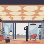 illustration luminaire faux plafond intérieur moderne