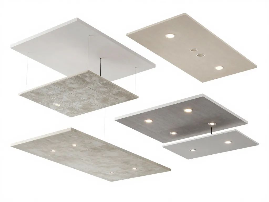 concept diagramme luminaire faux plafond types