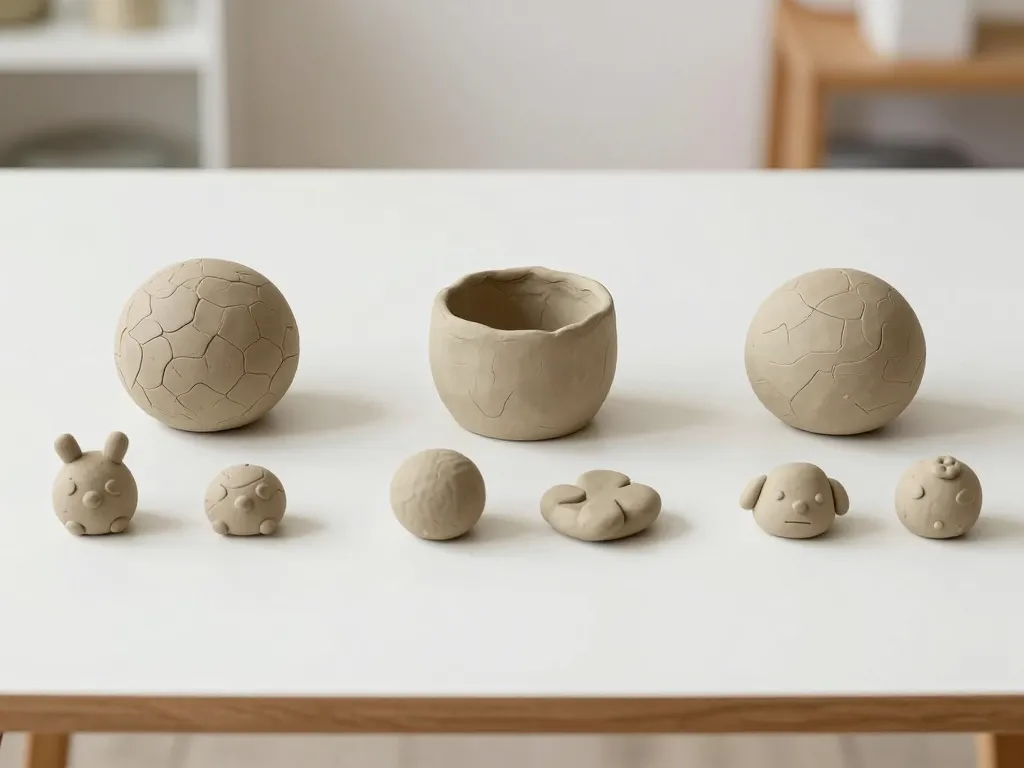 différents types de pâte autodurcissante illustrés