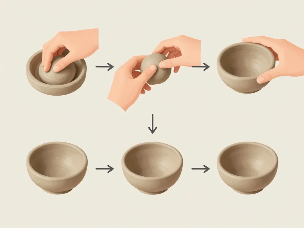 étapes modelage pâte autodurcissante visuel