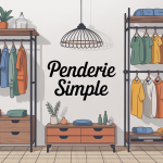 penderie simple organisée dans intérieur design