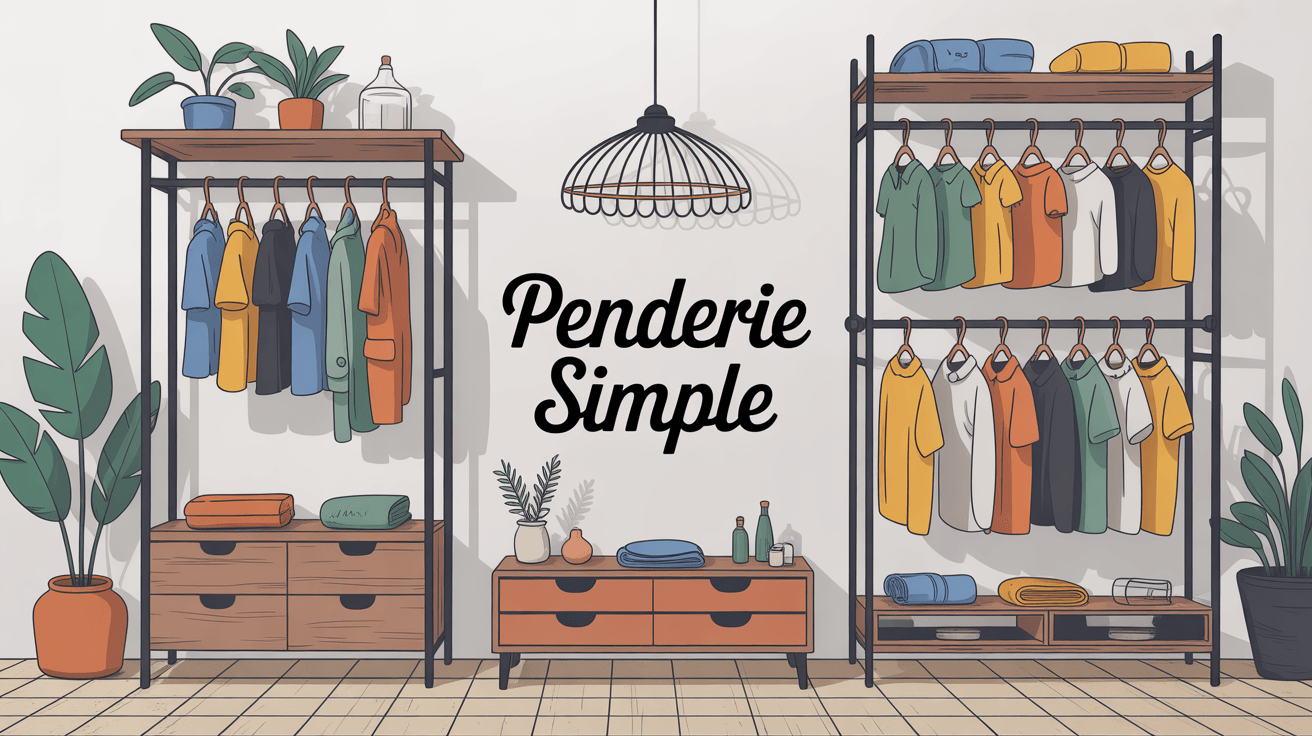 penderie simple organisée dans intérieur design