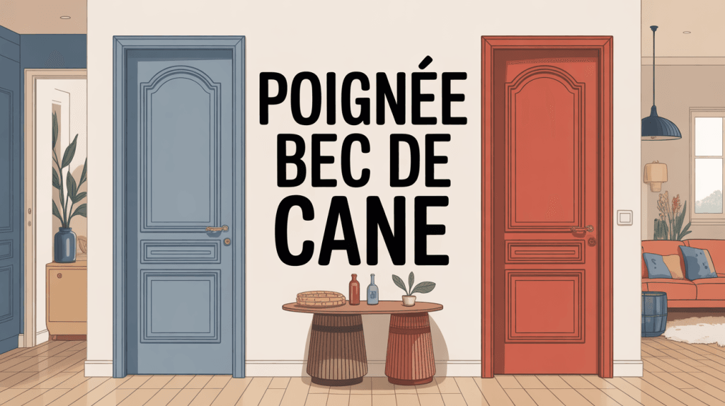 poignee bec de cane sur portes interieures modernes